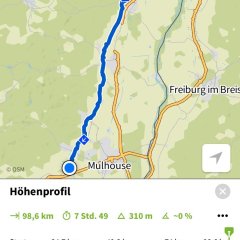 Das ist die Etappe. Morgen geht es richtig nach Frankreich - dorthin, wo kein Deutsch mehr gesprochen wird. 
