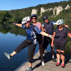 Die Gruppe hatte echt viel Spaß in einer tollen Naturlandschaft am Le Doubs.

