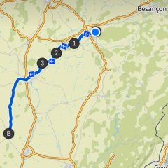 Heute wird es eine sehr lange Etappe. Geplant sind 127 km und 430 hm.
Das Wetter ist für die Etappe aber "besser". Es ist bewölkt und kühler.