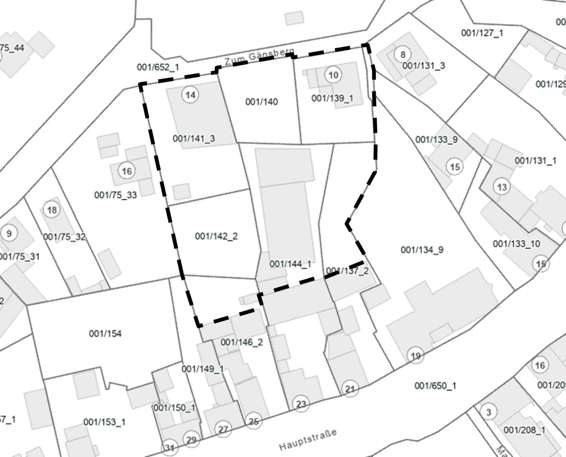 
Bebauungsplan Zum Gänsberg 10 - 14


