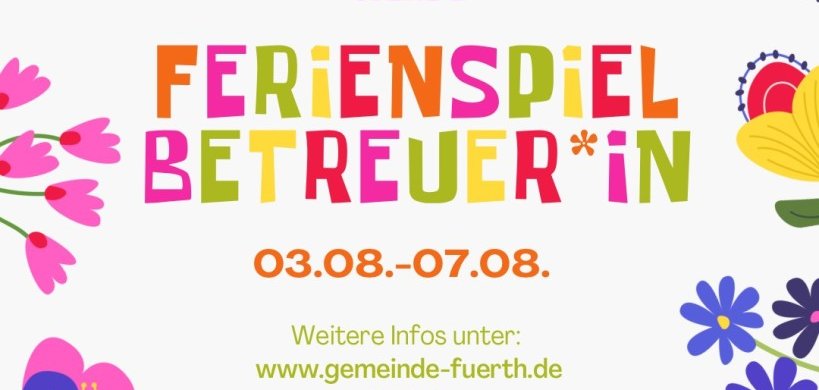 Ferienspielbetreuer 2026 gesucht