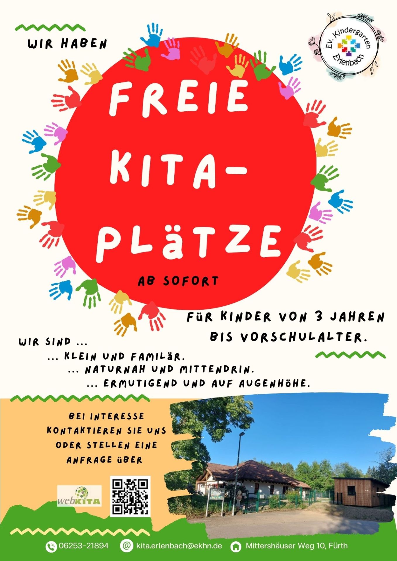Foto Freie Kita-Plätze ev. Kindergarten Erlenbach