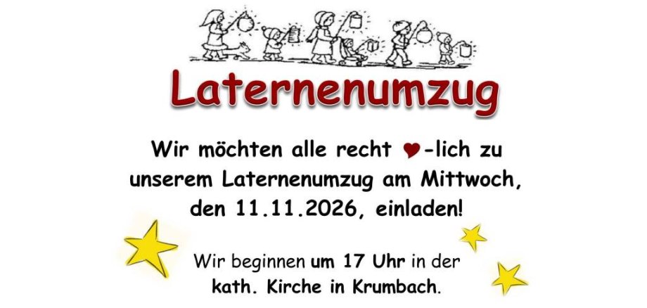 Plakat Laternenumzug Krumbach 11.11.2026