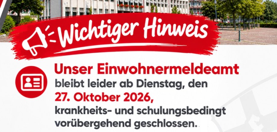Einwohnermeldeamt geschlossen