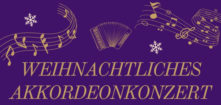 Flyer Weihnachtliches Akkordeonkonzert am 22.12.2025