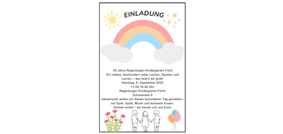 Bild 50 Jahre Kita Regenbogen