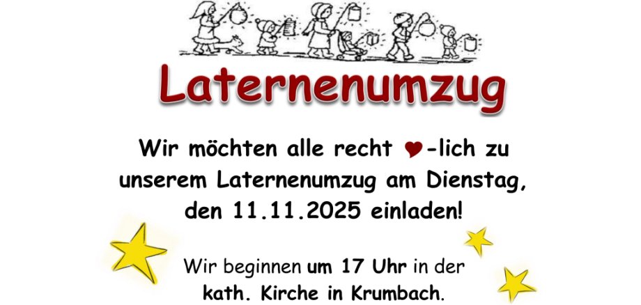 Plakat Laternenumzug Krumbach 11.11.2025