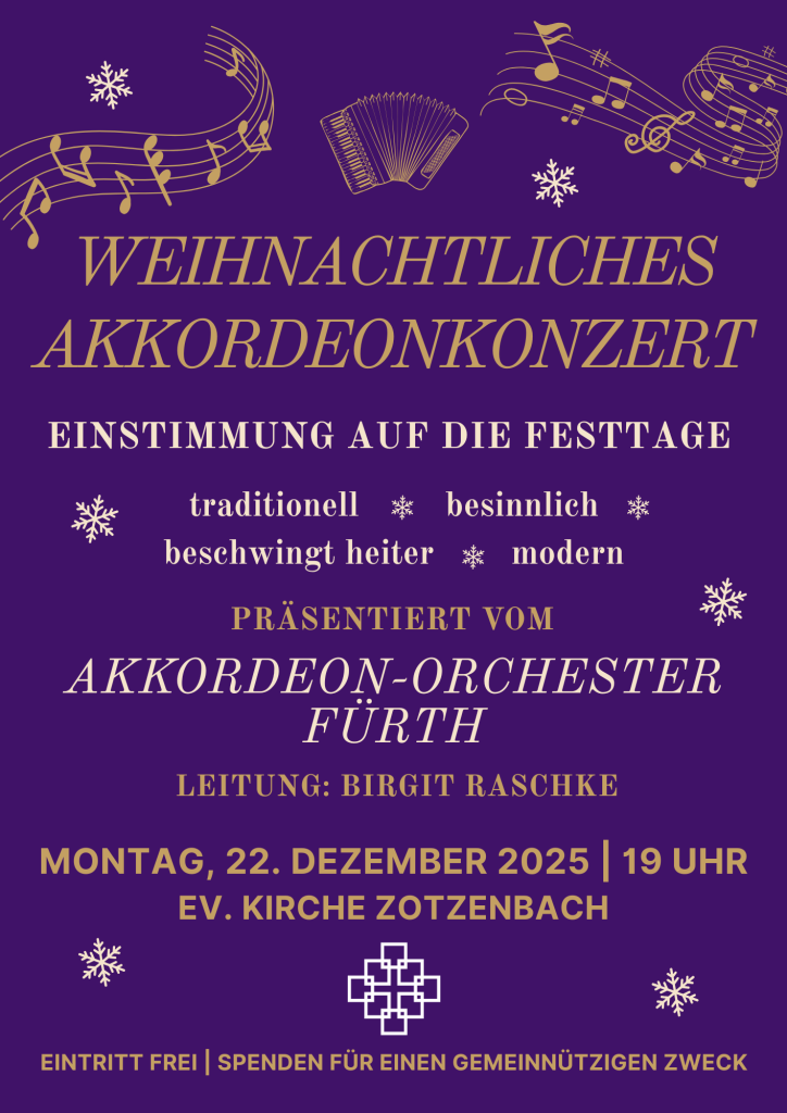 Blue Gold Elegant Musical Notes Christmas Advent Concert Event Flyer - 1