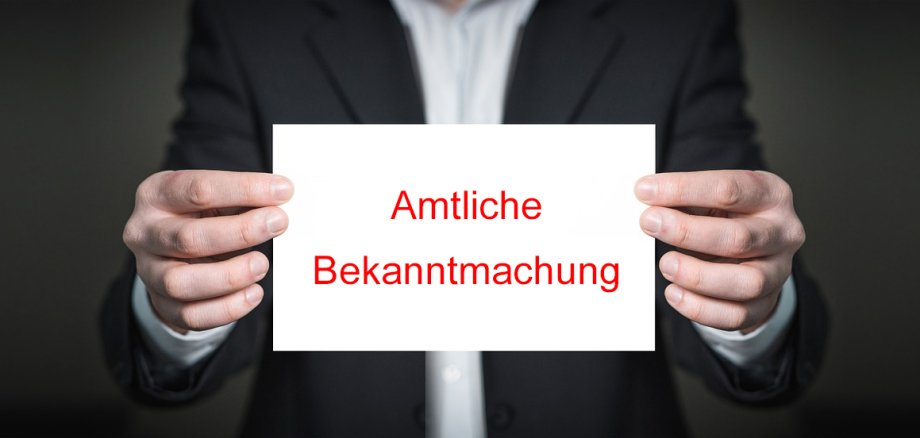 Amtliche Bekanntmachung Amtliche Bekanntmachung