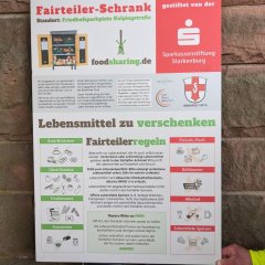 Schild mit Fairteiler-Regeln