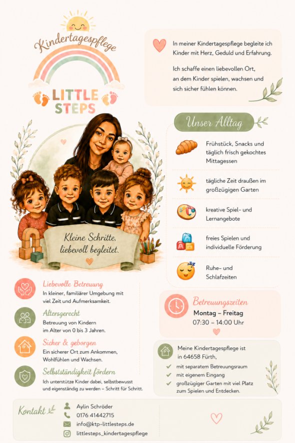 Flyer Kindertagespflege Little Steps